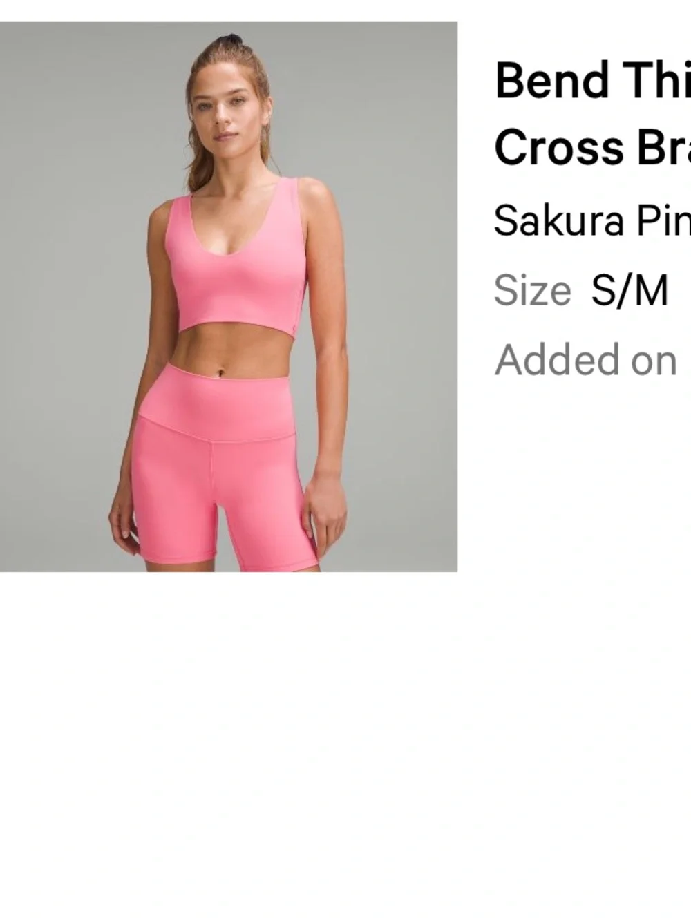 Lululemon Bend this Scoop and Square Bra in Sakura pink